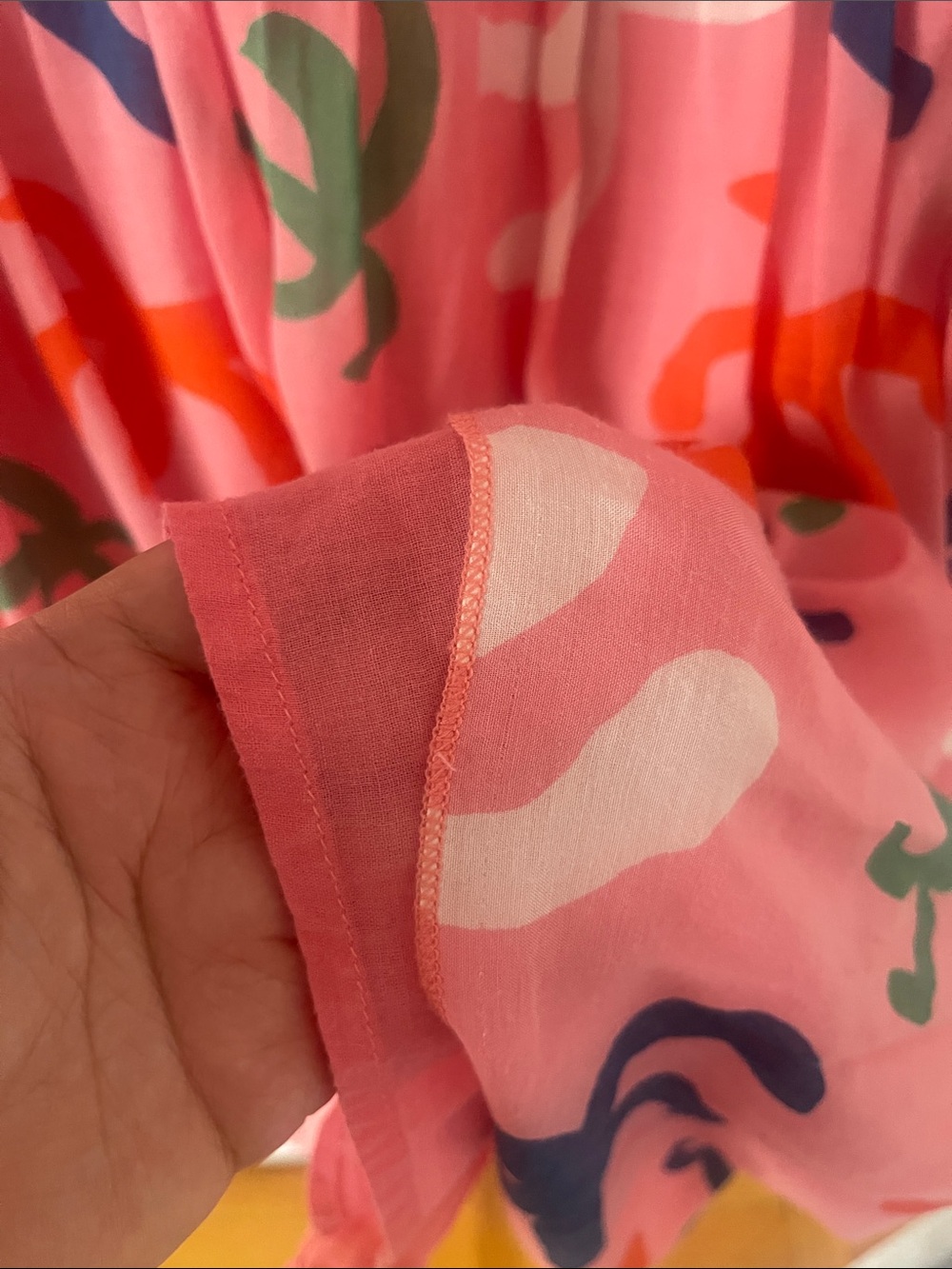 Oliphant Pink Tiered Sleeveless Printed Mini Dress - Picture 7 of 7